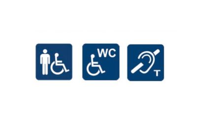 Iconos de accesibilidad en Alpuente 